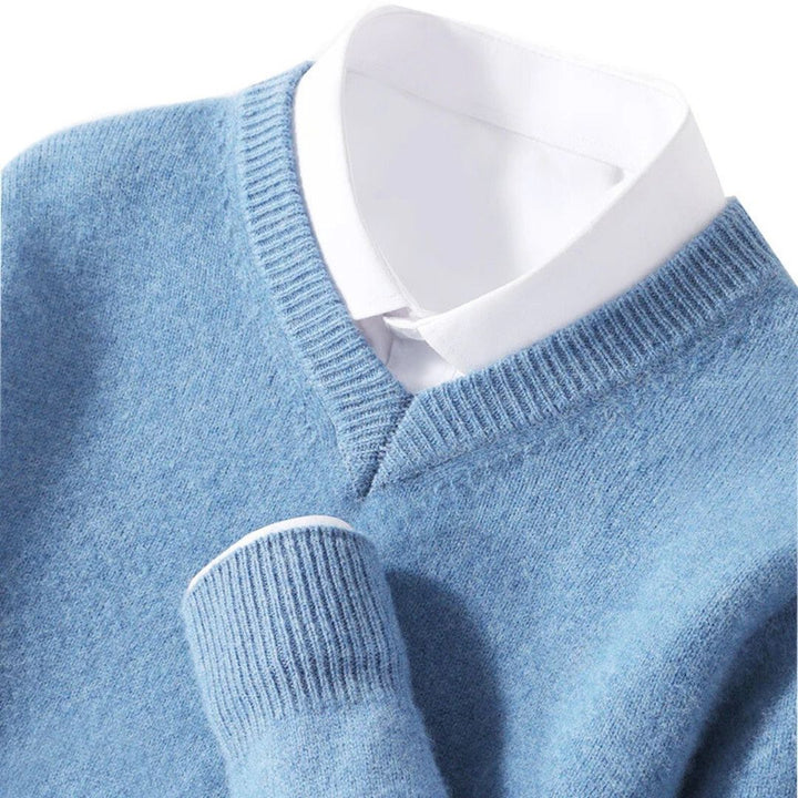 Olympia Wool V-Neck Sweater