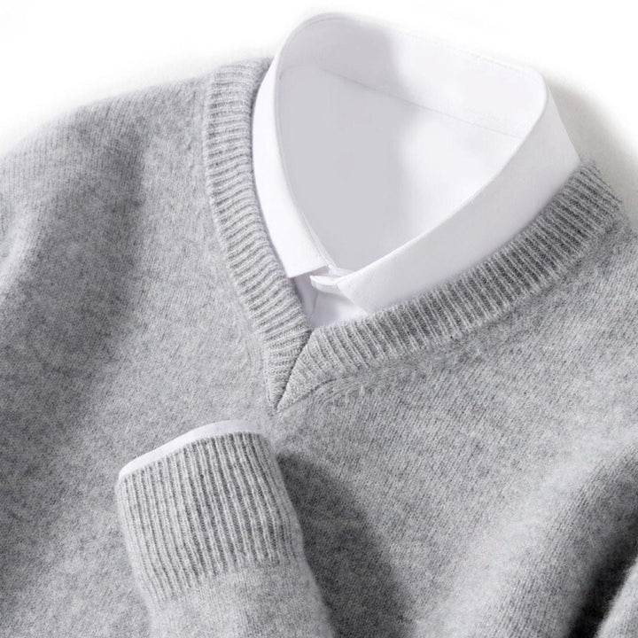 Olympia Wool V-Neck Sweater