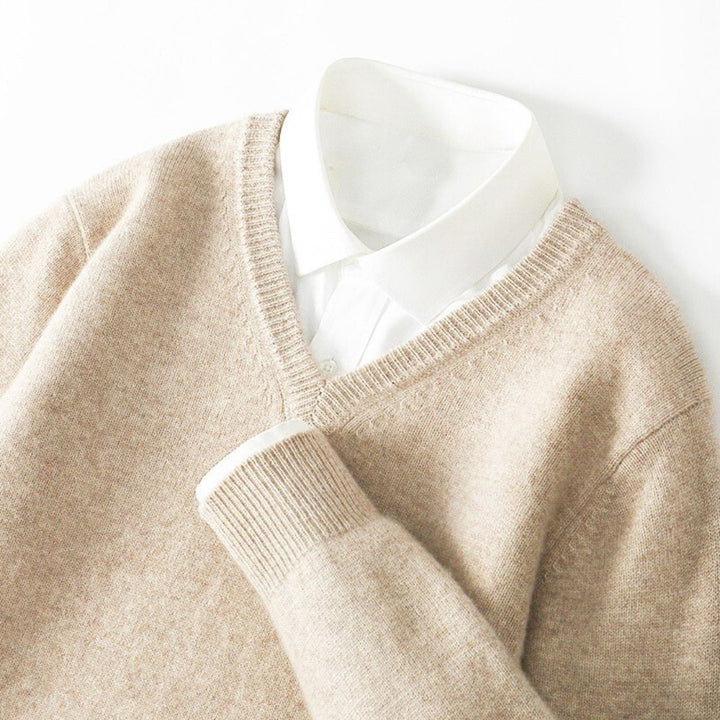 Olympia Wool V-Neck Sweater