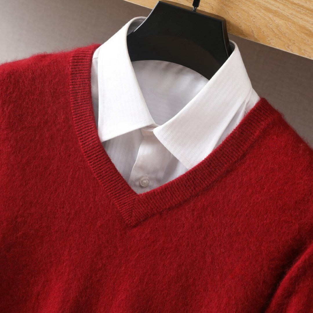 Olympia Wool V-Neck Sweater