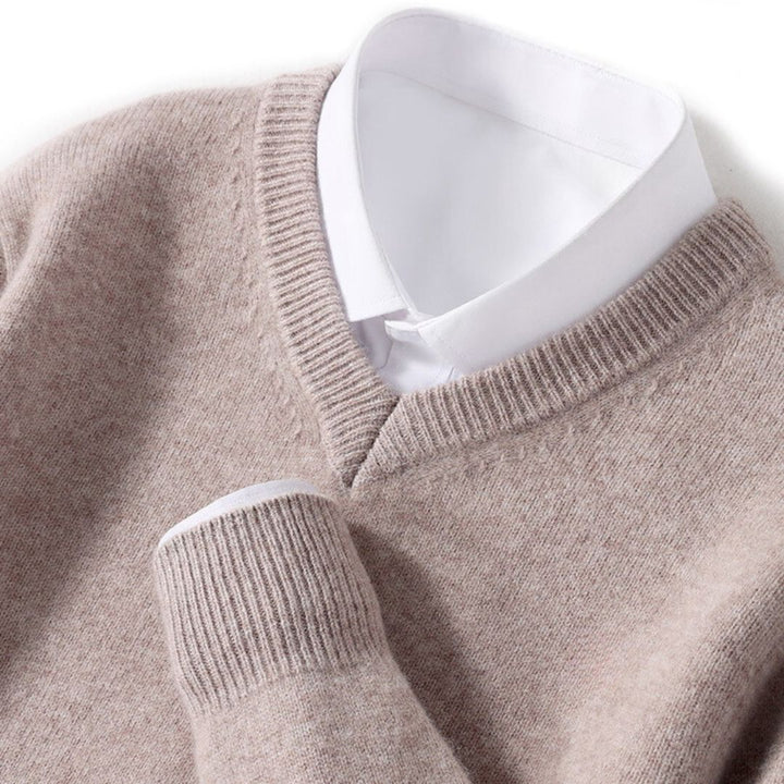 Olympia Wool V-Neck Sweater