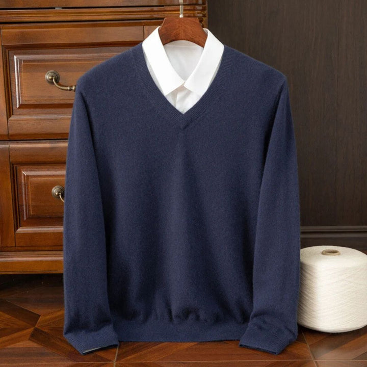 Olympia Wool V-Neck Sweater