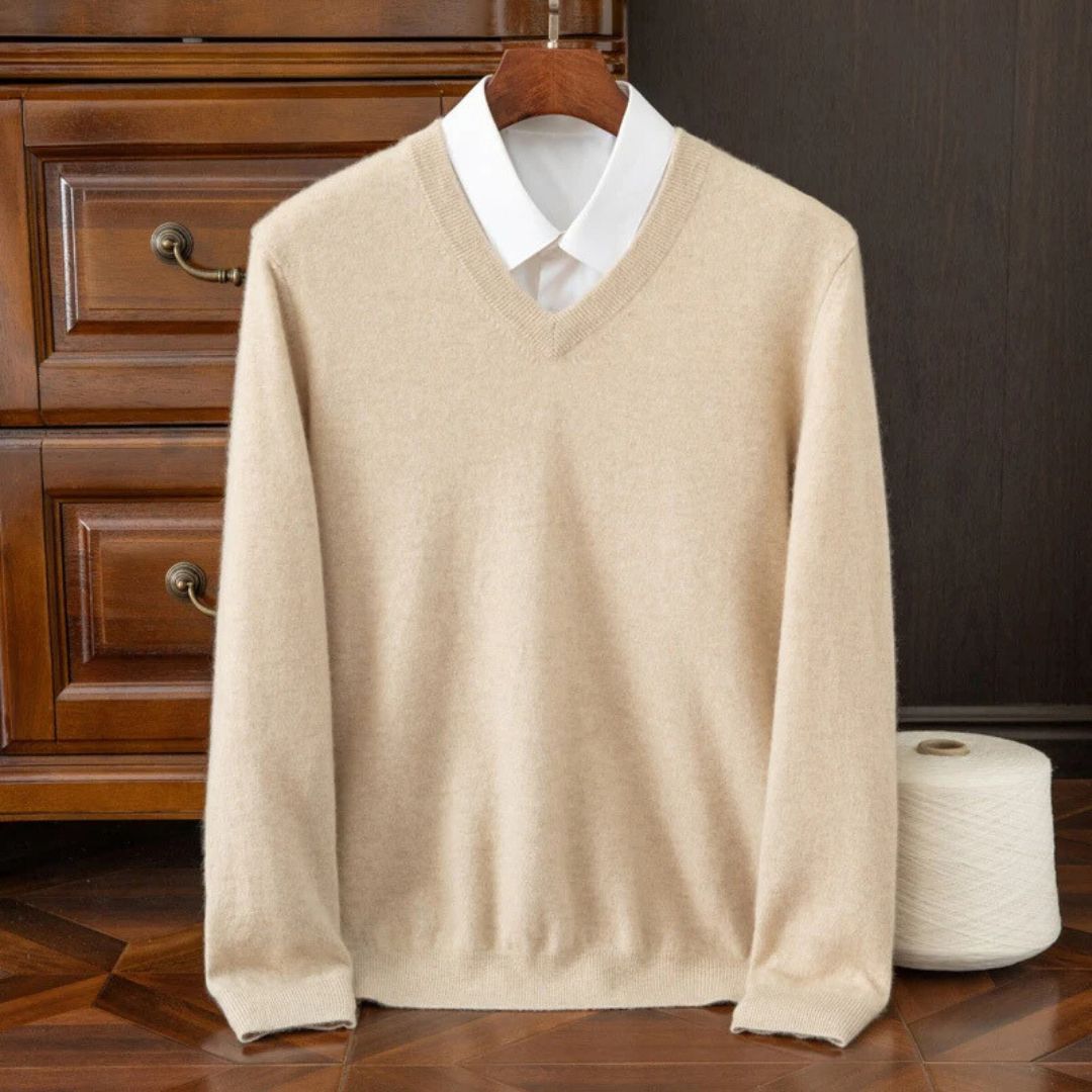 Olympia Wool V-Neck Sweater