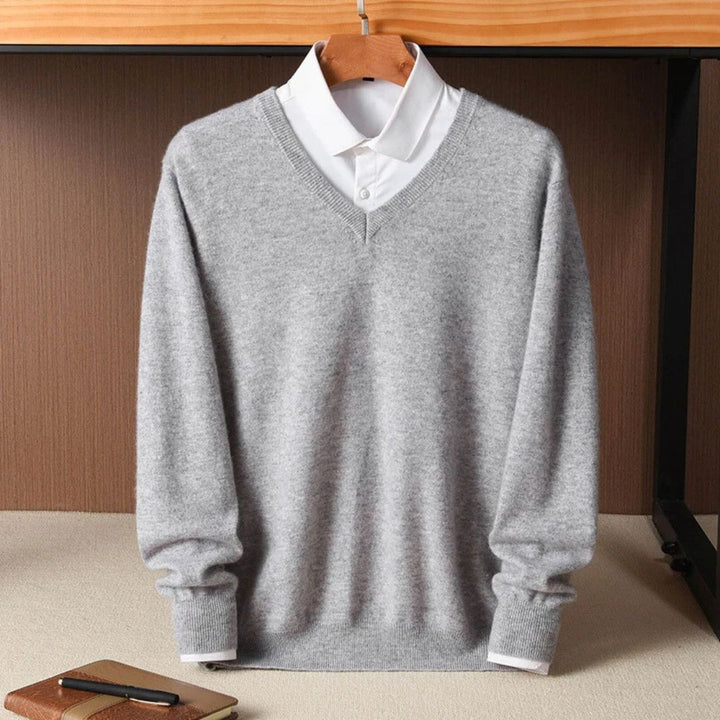 Olympia Wool V-Neck Sweater