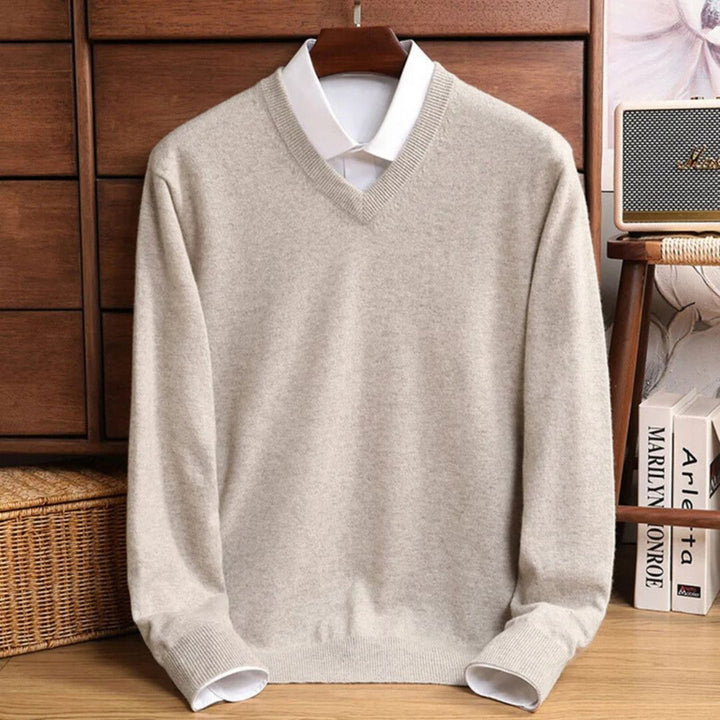Olympia Wool V-Neck Sweater