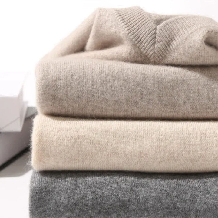 Olympia Wool V-Neck Sweater